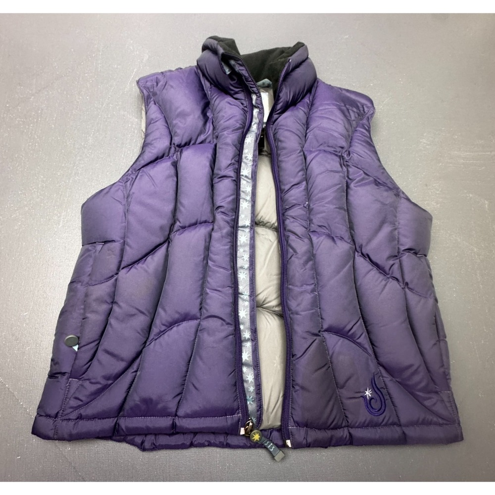 ISIS Womens Size 6 Purple Goose Down Quilted Puffer Vest Full Zip Winter Outdoor
